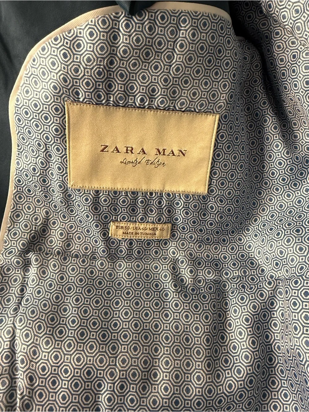 Zara Men's Turquoise Suit Blazer